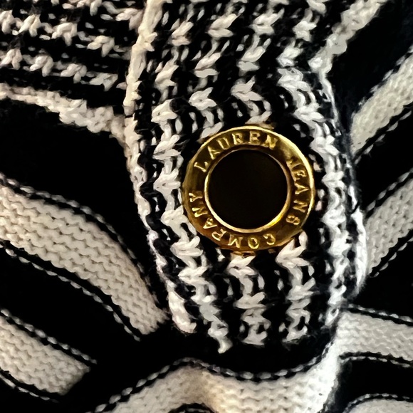 LRL Ralph Lauren Jeans Women's Knit Boatneck Striped Nautical Sweater large - Picture 5 of 11